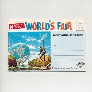 Original New York World's Fair 1964-1965 14 Official Views Postcard Mailer